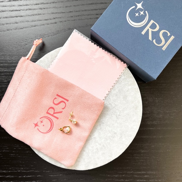 New ORSI Silver Isla Earrings Gold Plated - Picture 2 of 7